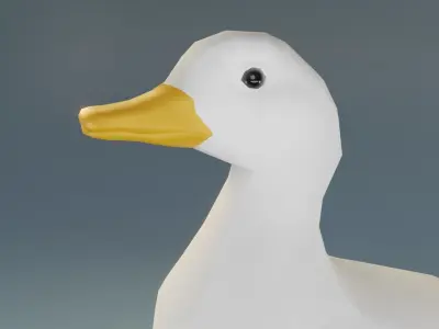 Low Poly Duck 3D Model Low-poly 3D model
