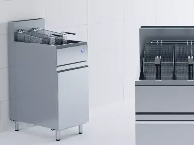 Industrial Stainless Steel Deep Fryer For Restaurants 3D model