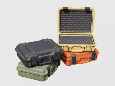 Low Poly PBR Military Case 01 Low-poly 3D model