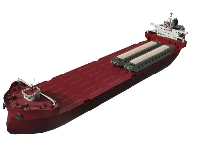 Heavy Lift Vessel lowpoly Low-poly 3D model