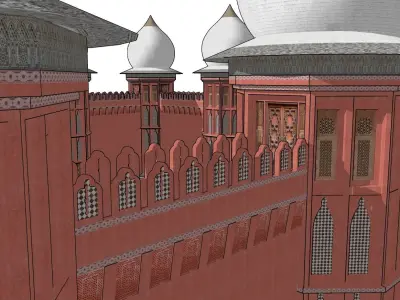 Arabian Fortress Modular Building Kit Low-poly 3D model