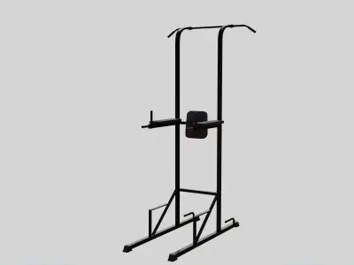 Dip and Pull up Station - Captain Chair - Gym Equipment 3D model