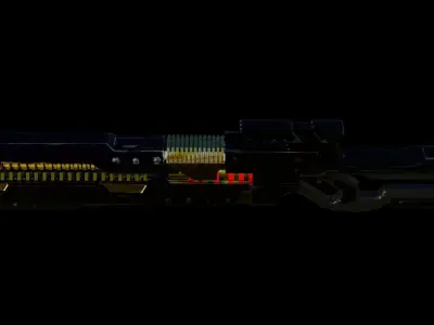 Scifi Gun Low-poly 3D model buy