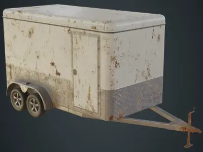 Cargo Trailer 1B Low-poly 3D model