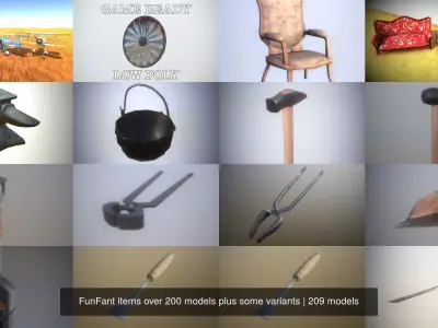 FunFant items over 200 models plus some variants 3D Model Pack