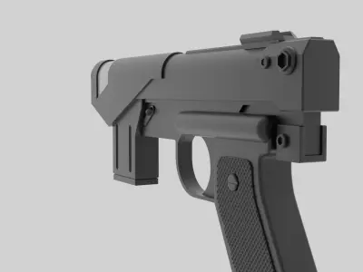 Imperial Armored Commando Blaster Pistol 3D model