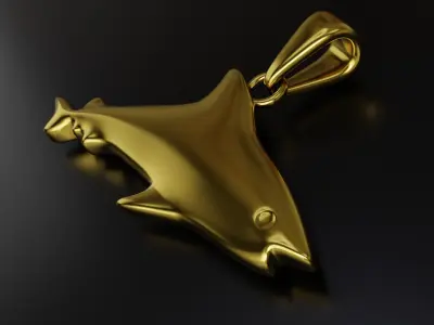 Shark pendant Free 3D print model