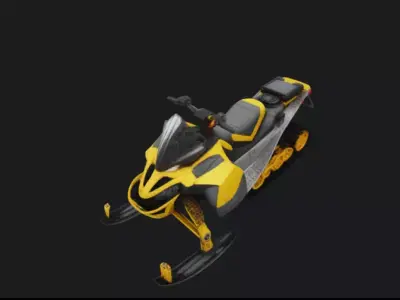 Snowmobile 3D Model 3D model
