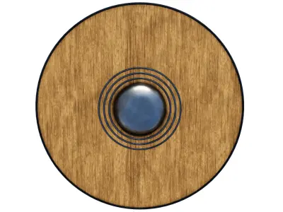 Wooden shield Low-poly 3D model 14