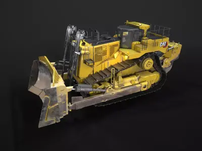 Bulldozer Low-poly 3D model from CGTrader - Low-poly