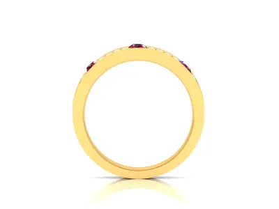 Band 3dm Render Details gold ring with ruby stones and diamonds 3D print model purchase