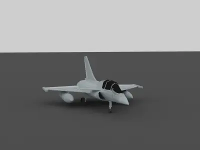 POLYGRUNT - Low Poly Rafale Jet Free low-poly 3D model