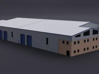 Warehouse 10 Low-poly 3D model
