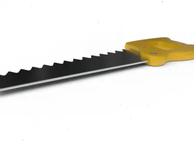 Low Poly 3D cartoon saw Low-poly 3D model