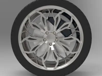 Car Wheel 3D model V1