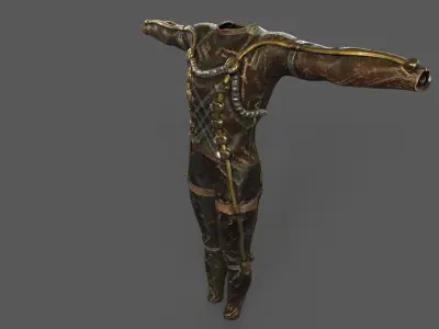  Steampunk  skin 14 Low-poly 3D model
