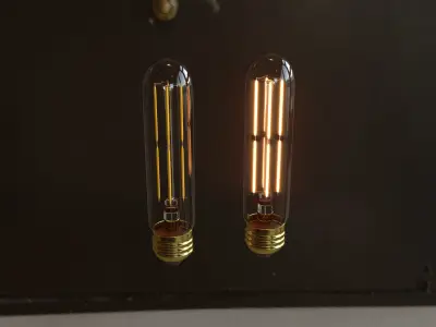 Tubilar light bulb 3D model purchase