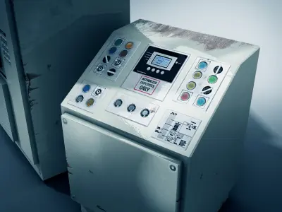 Industrial Units Low-poly 3D model