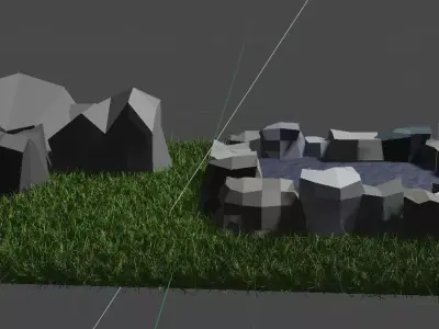 Nature pond 3D model