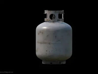 Propane gas cylinder 3D model