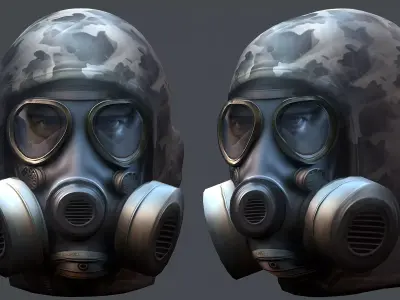 Helmet 3d model military combat Military Low-poly Low-poly 3D model 2