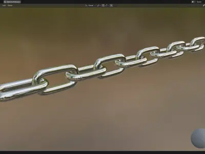 Silver Chain PBR 3D model