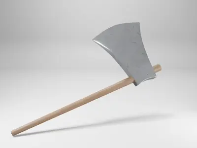 Textured Low Poly Ax Free low-poly 3D model