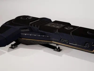 Spaceship Low-poly 3D model Low-poly
