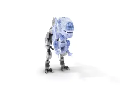 Robotic Dinosaur Model Pack for Rendering and Games Low-poly 3D model