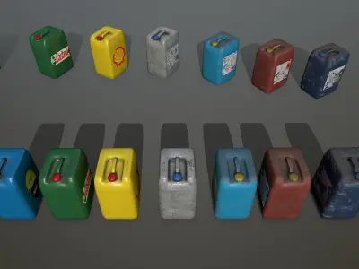 Jerry Can Low-poly 3D model shop