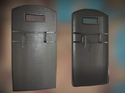 Police Shield PBR Game Ready Low-poly 3D model