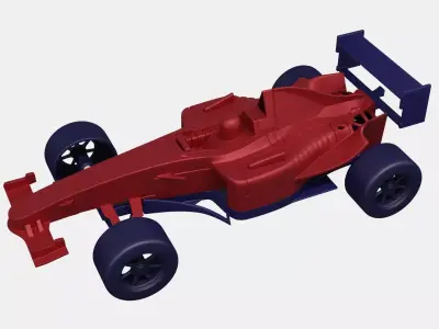 Turbo Race Car 3D model