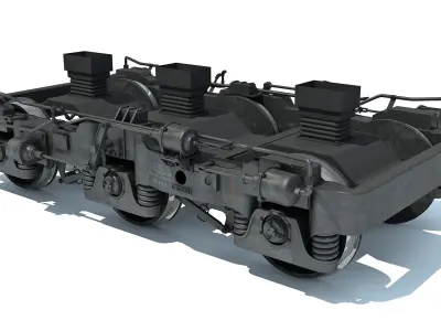 Hi-Ad Train Trucks Wheels 3D model purchase