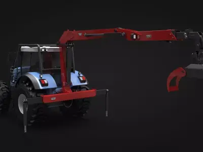 Forestry Tractor 3D model