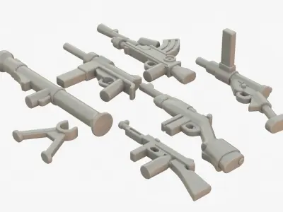 Lego Weapon Collections 3D model purchase