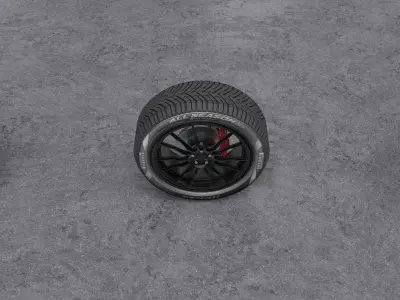 Pirelli Car Wheel 17R 3D Model 3D model