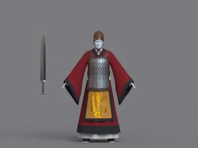 03-Ancient Chinese Armor-Zhou Dynasty 3D model