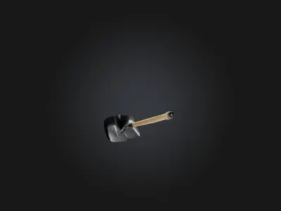 Realistic Shovel Model Low-poly 3D model