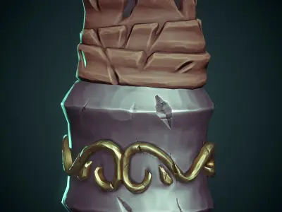 Stylize knife Low-poly 3D model