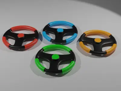 Steering Wheel 3D model by 3dModelGarage
