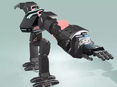 sci-fi robot model 3D model