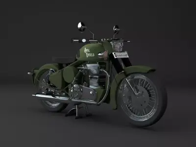 3d modellor royal enfield classic motorcycle 3D model