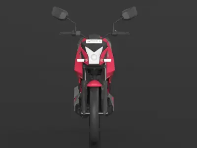 Hero Xtreme 160R 4V Double Disc Bike Cast Pearl Red Low-poly 3D model