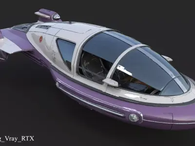 Speeder Future Bus  High Detail 3D model
