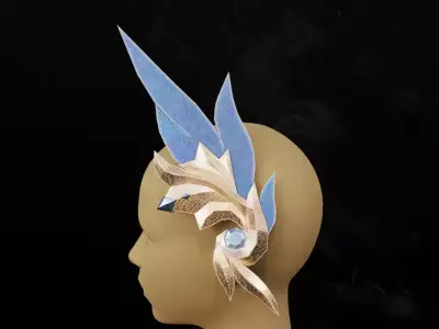 Decorative head female lowpoly game asset Free low-poly 3D model