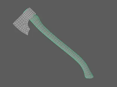 Simple Axe Low-poly 3D model purchase