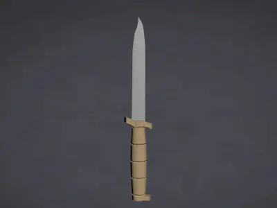3D knife model Low-poly 3D model