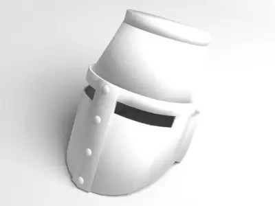 Medieval Helmet - Great Helm 3D model