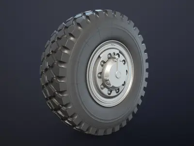 Military Truck Wheel 3D model