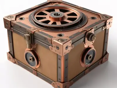 Steampunk Gear Box Mechanism 3D model
